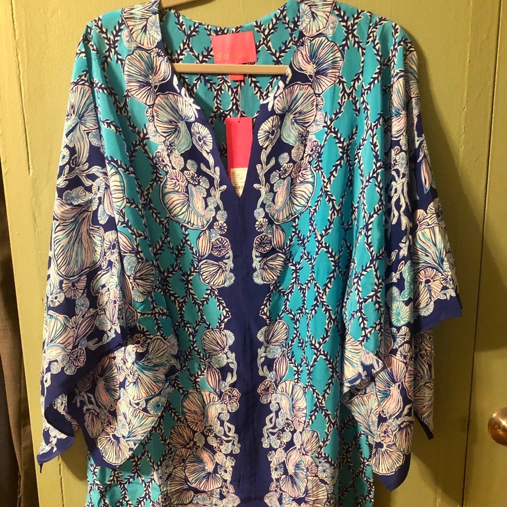 NWT Lilly Pulitzer Shalynn Silk Caftan Size 10
